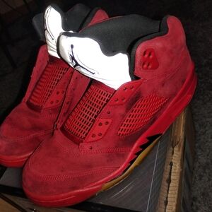 Jordan Red and Black Athletic Shoes